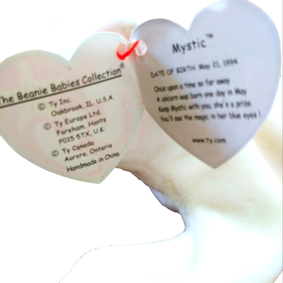 Ty Beanie Babies - Mystic White Unicorn 1994 **RARE, ERRORS** (Retired, … - Picture 2 of 10